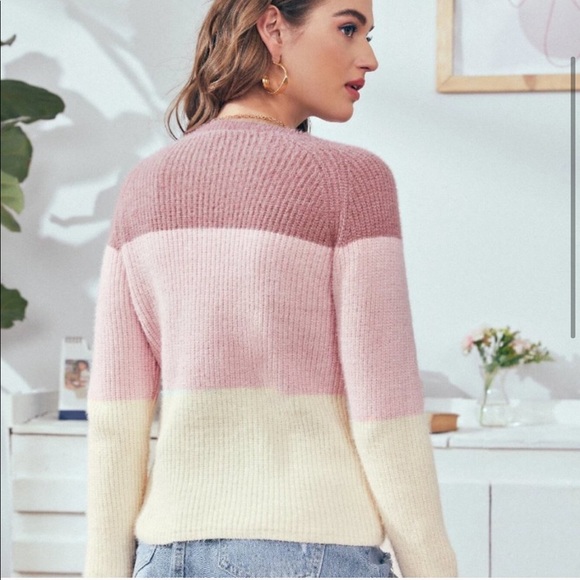 Pink Sweater | White, Shades of Pink, Sweater - Picture 4 of 7